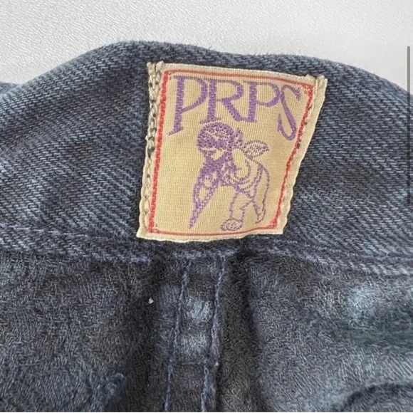 PRPS Barracuda Blue & Black Tie Dye Cotton 5 Pocket Jeans Mens Size 44X34‎